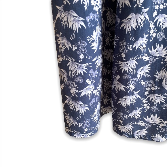 Vintage Hiroko Maxi Blue Button Up Floral Dress - Picture 3 of 8